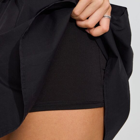 Jet Black Poplin Skort 100% cotton - Picture 3 of 6
